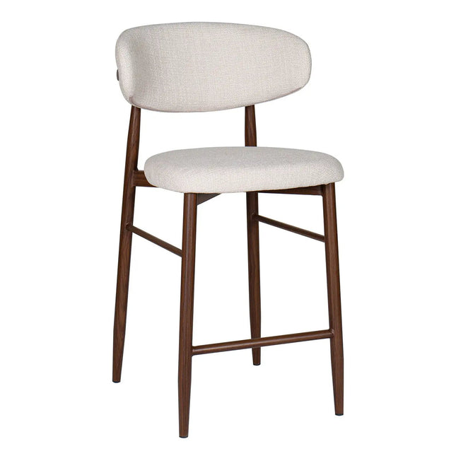 Lulu Baarituoli - vaalea beige/ pähkinä - KalusteDuo_Huonekaluliike_Baarituoli