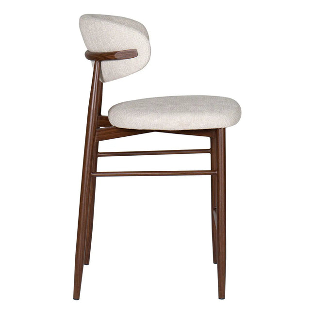 Lulu Baarituoli - vaalea beige/ pähkinä - KalusteDuo_Huonekaluliike_Baarituoli