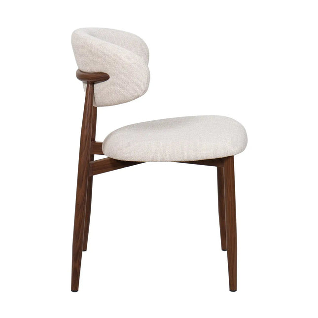 Lulu ruokatuoli - beige / pähkinä - KalusteDuo_Huonekaluliike_Ruokatuoli
