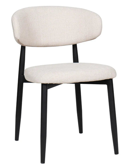 Lulu ruokatuoli - vaalea beige / musta - KalusteDuo_Huonekaluliike_Ruokatuoli