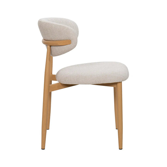 Lulu ruokatuoli - vaalea beige / tammi - KalusteDuo_Huonekaluliike_Ruokatuoli