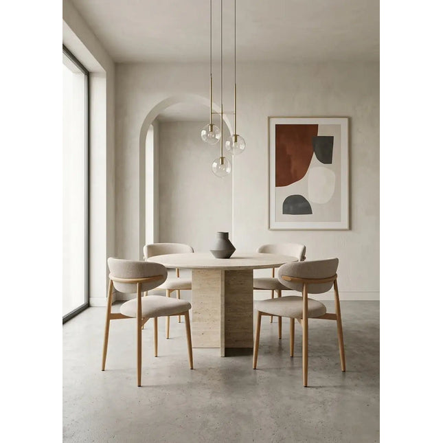 Lulu ruokatuoli - vaalea beige / tammi - KalusteDuo_Huonekaluliike_Ruokatuoli