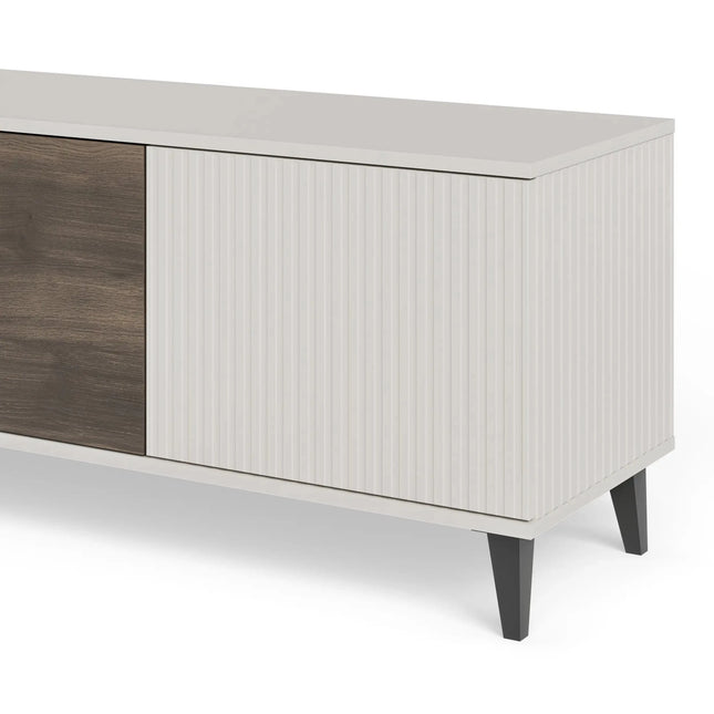 Lumo TV‑taso 200 cm – pähkinä/cashmere - #KalusteDuo_#Huonekaluliike_TV-taso