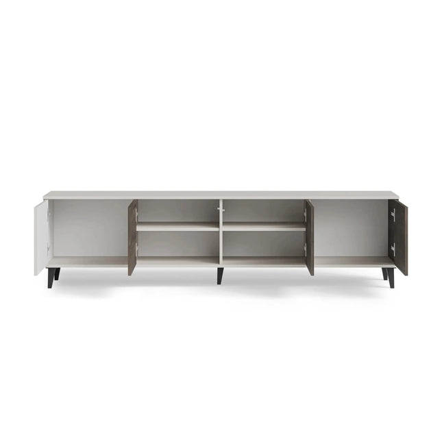 Lumo TV‑taso 200 cm – pähkinä/cashmere - #KalusteDuo_#Huonekaluliike_TV-taso