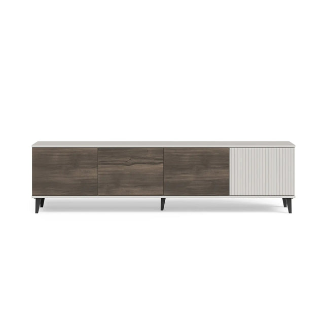 Lumo TV‑taso 200 cm – pähkinä/cashmere - #KalusteDuo_#Huonekaluliike_TV-taso