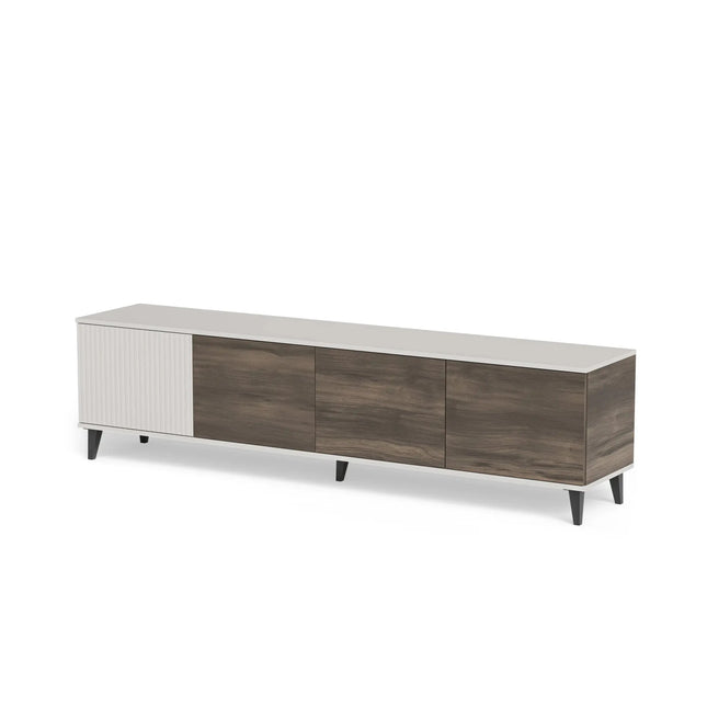 Lumo TV‑taso 200 cm – pähkinä/cashmere - #KalusteDuo_#Huonekaluliike_TV-taso