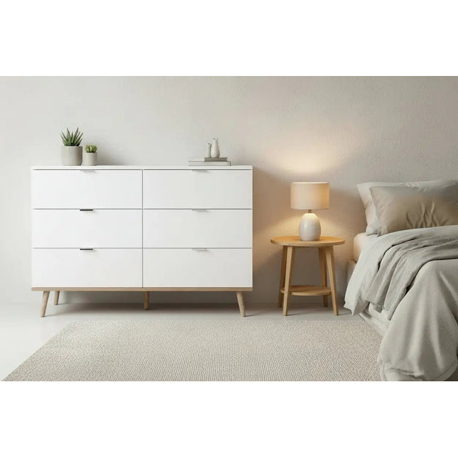 Malmö - lipasto 120 cm – valkoinen/sonoma - tammi - KalusteDuo_Huonekaluliike_lipasto