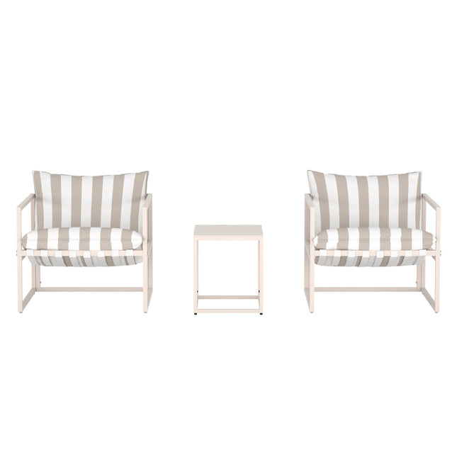 Mesena oleskeluryhmä - beige / raita valkoinen beige - KalusteDuo_Huonekaluliike_Oleskeluryhmä ulkokäyttöön