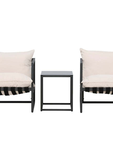 Messina oleskeluryhmä - musta/beige - KalusteDuo_Huonekaluliike_Oleskeluryhmä ulkokäyttöön