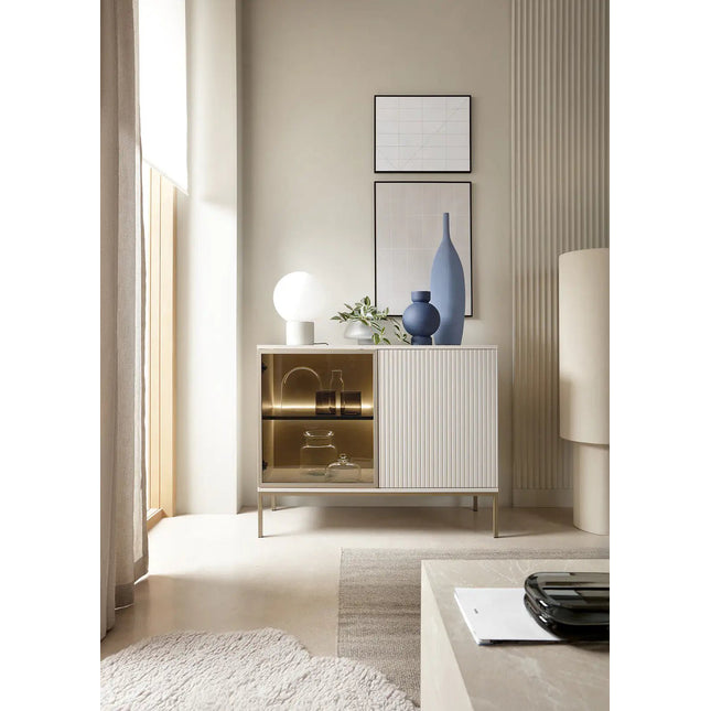Mona‑senkki 104 cm - kashmir LED‑valaistuksella - KalusteDuo_Huonekaluliike_Senkki