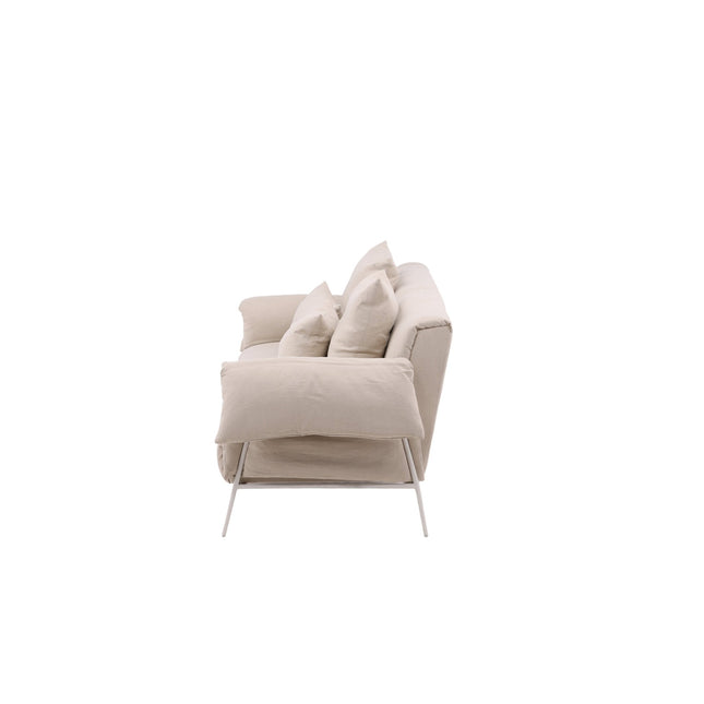 Öckerö sohva - valkoinen / beige pellava - KalusteDuo_Huonekaluliike_Sohva