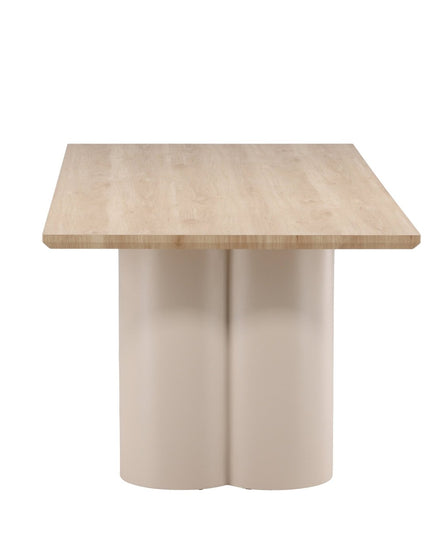 Olivia suorakaiteen muotoinen ruokapöytä 100x210 cm - Beige / Valkolakattu - KalusteDuo_Huonekaluliike_Ruokapöytä