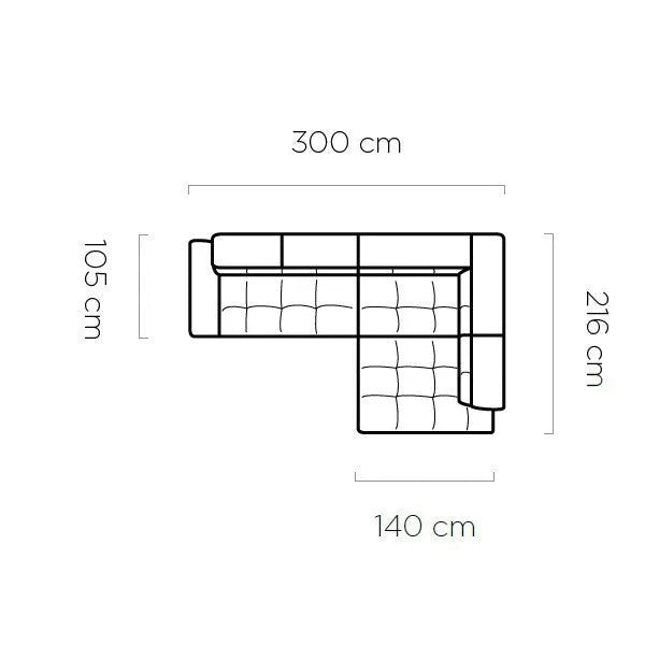 Plaza L kulmasohva aidolla nahalla - KalusteDuo_Huonekaluliike_Kulmasohva