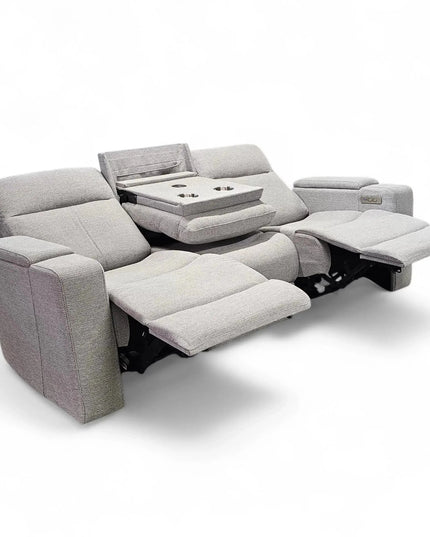 Relax 3-istuttava recliner sohva, kangas hopea - KalusteDuo_Huonekaluliike_recliner sohva