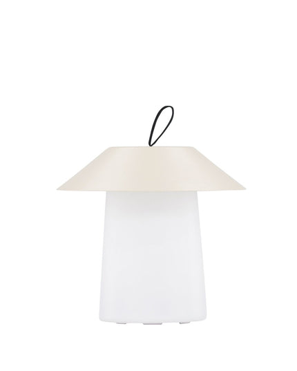 Rubu pöytävalaisin ø24*26cm - beige/valkoinen - KalusteDuo_Huonekaluliike_Valaisin ulkokäyttöön
