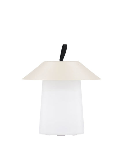Rubu pöytävalaisin ø24*26cm - beige/valkoinen - KalusteDuo_Huonekaluliike_Valaisin ulkokäyttöön