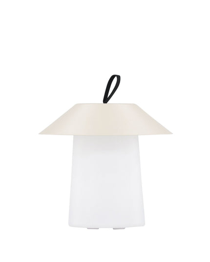 Rubu pöytävalaisin ø24*26cm - beige/valkoinen - KalusteDuo_Huonekaluliike_Valaisin ulkokäyttöön