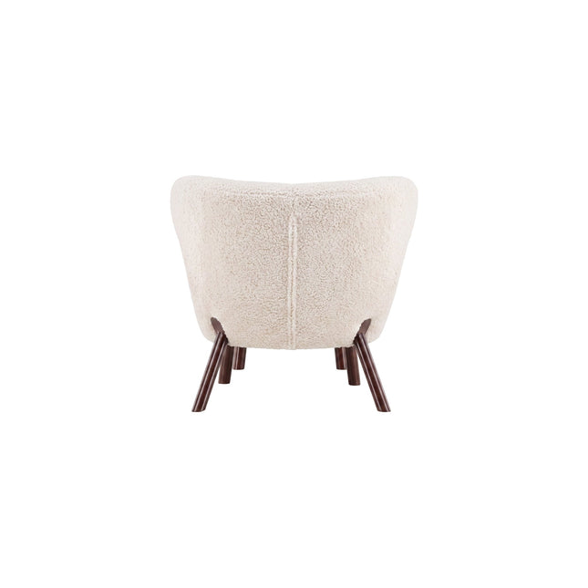 Ryxö nojatuoli - ruskea / valkoinen kangas - KalusteDuo_Huonekaluliike_Nojatuoli