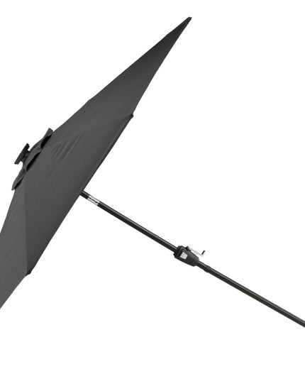 Sabal - aurinkovarjo LED-valolla - musta - 270cm - KalusteDuo_Huonekaluliike_Aurinkovarjo