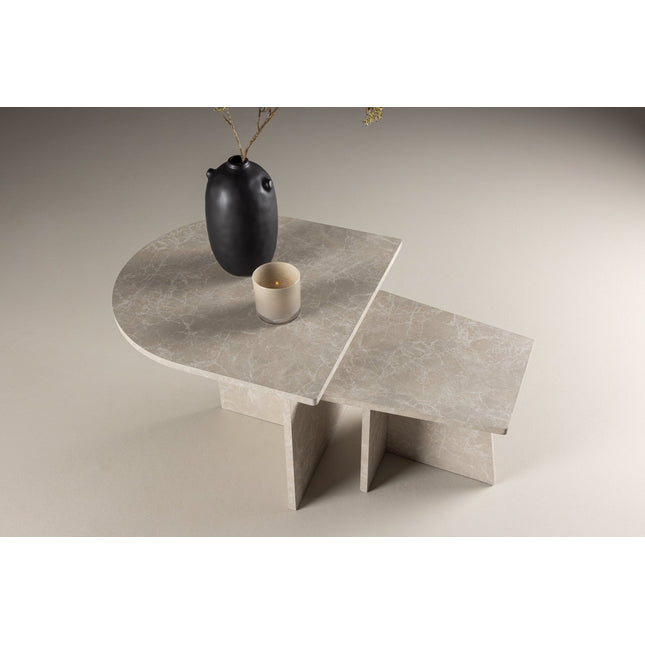 Sala sohvapöytä 60x60 cm, 40x40 cm - marmorinvärinen - KalusteDuo_Huonekaluliike_Pöytä