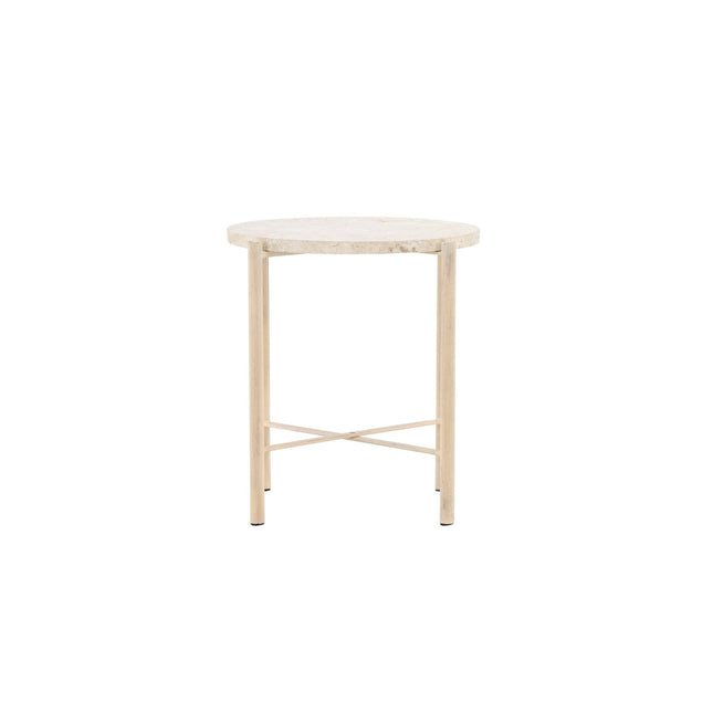 Sandhamn sohvapöytä ⌀40 - Mactan / beige - KalusteDuo_Huonekaluliike_Pöytä