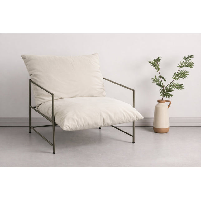 Sedalia nojatuoli - pronssinen runko / beige - KalusteDuo_Huonekaluliike_Nojatuoli