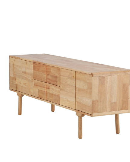 Skärhamn kaappi 180x45x65 cm - luonnonvärinen kumipuu - KalusteDuo_Huonekaluliike_Säilytyskaluste
