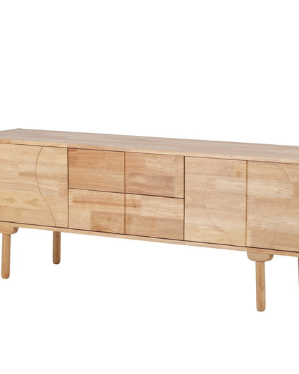Skärhamn kaappi 180x45x65 cm - luonnonvärinen kumipuu - KalusteDuo_Huonekaluliike_Säilytyskaluste