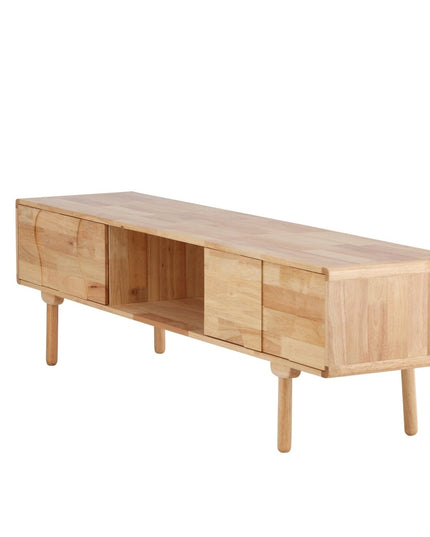 Skärhamn TV-kaappi 200x45x55 cm - luonnonvärinen kumipuu - KalusteDuo_Huonekaluliike_Säilytyskaluste