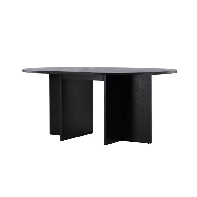 Strada ruokapöytä 120/170 x120x74 cm - musta / tammiviilu - KalusteDuo_Huonekaluliike_Ruokapöytä