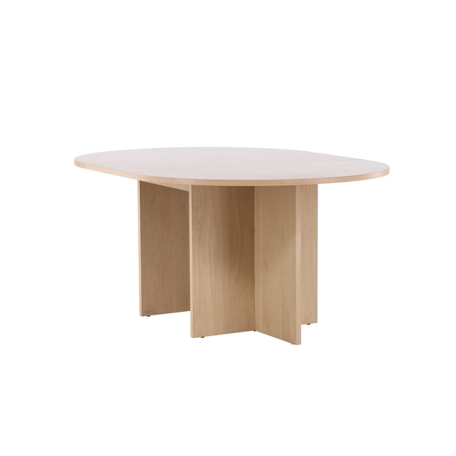 Strada ruokapöytä 120/170 x120x74 cm - valkolakattu / tammiviilu - KalusteDuo_Huonekaluliike_Ruokapöytä