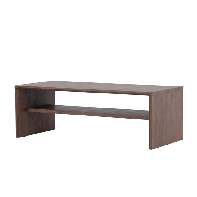 Telemarket sohvapöytä 110x50x38 cm - MDF ja mokka 3D-paperi - KalusteDuo_Huonekaluliike_Pöytä