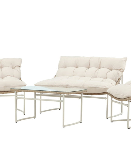 Tina sohvaryhmä ulkokäyttöön - beige / beige - KalusteDuo_Huonekaluliike_Oleskeluryhmä ulkokäyttöön
