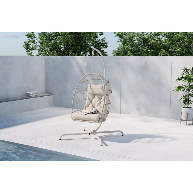 Trezza riipputuoli - beige / beige - KalusteDuo_Huonekaluliike_Aurinkotuoli