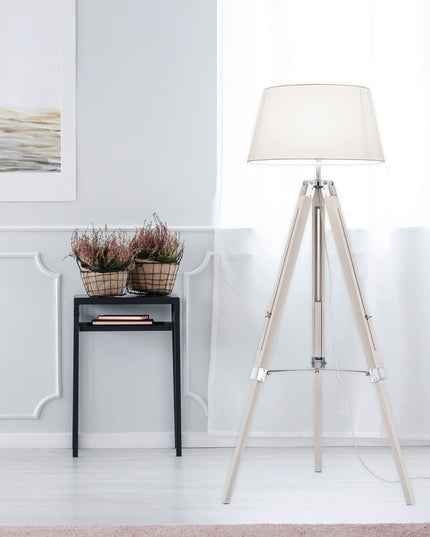 Tripod lattiavalaisin - valkoinen - #KalusteDuo_#Huonekaluliike_Lattiavalaisin