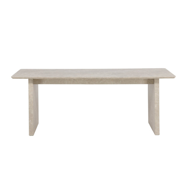 Vail ruokapöytä 100x200 cm - beige marmorinvärinen - KalusteDuo_Huonekaluliike_Ruokapöytä