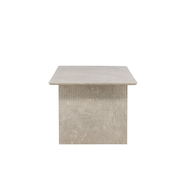 Vail ruokapöytä 100x200 cm - beige marmorinvärinen - KalusteDuo_Huonekaluliike_Ruokapöytä