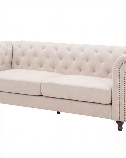 Velvet 3-istuttava sohva - beige sametti - #KalusteDuo_#Huonekaluliike_Sohva