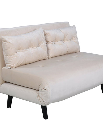 Vicky taittosänky kahdelle - musta / beige sametti - KalusteDuo_Huonekaluliike_Sohva