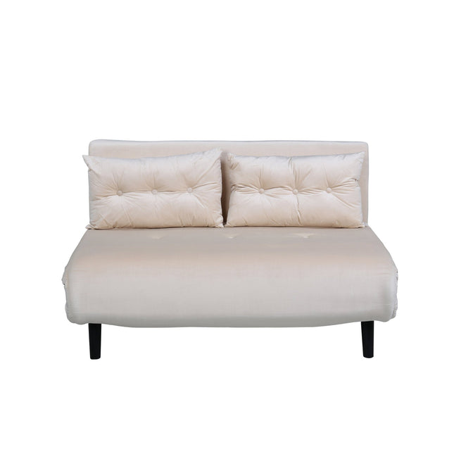 Vicky taittosänky kahdelle - musta / beige sametti - KalusteDuo_Huonekaluliike_Sohva