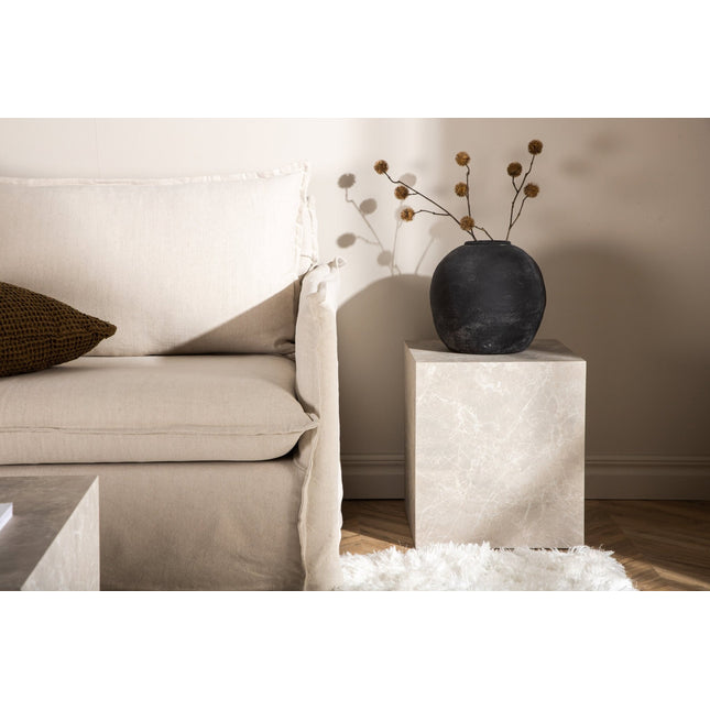 York korkea sohvapöytä - beige / marmorinvärinen MDF - KalusteDuo_Huonekaluliike_Pöytä
