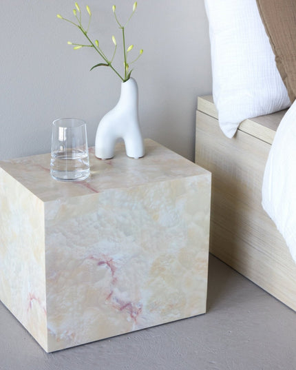 York sivupöytä 30x35x25 cm - beige kivenvärinen - KalusteDuo_Huonekaluliike_Pöytä